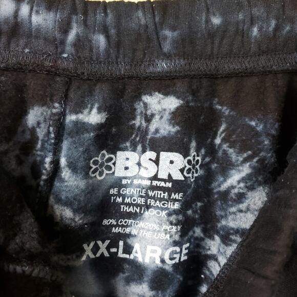 By Samii Ryan Black Tie-dye 'Your Star Sign is Showing" Jogger Sweatpants XXL - Picture 6 of 7